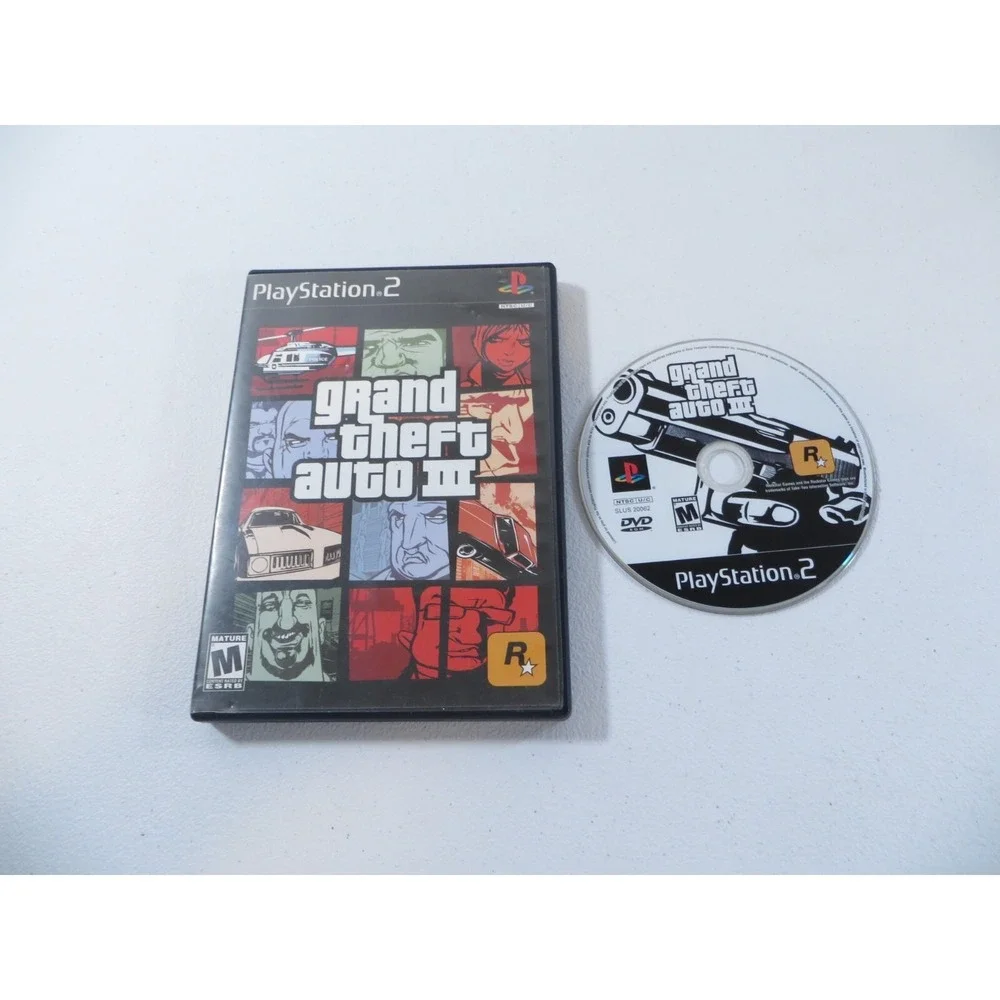 Grand Theft‎ Auto III 3 Sony Playstation 2 PS2 2003 NO MANUAL TESTED WORKING